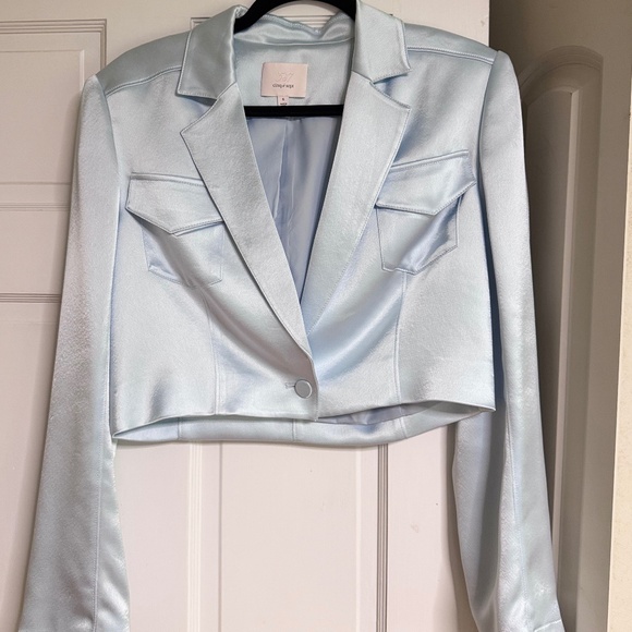 Cinq à Sept Ida Satin Crop Jacket size 6 - Picture 1 of 8